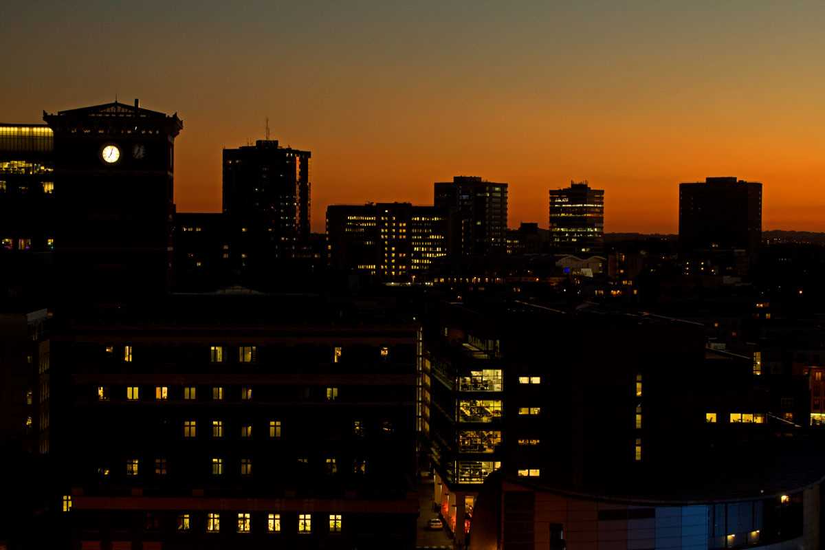 City Skyline in Birmingham at Sunset - May 2018