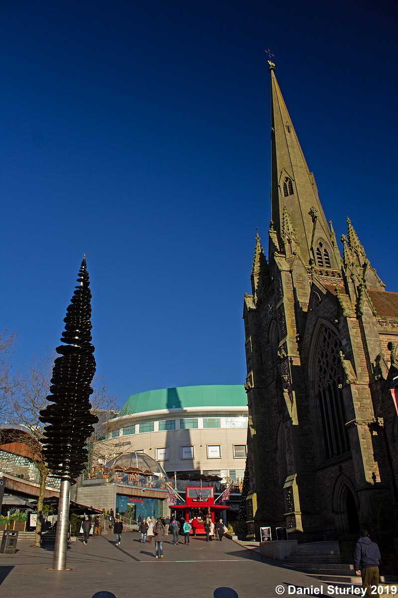 Birmingham, St Martin`s Square in the Bullring - December 2019