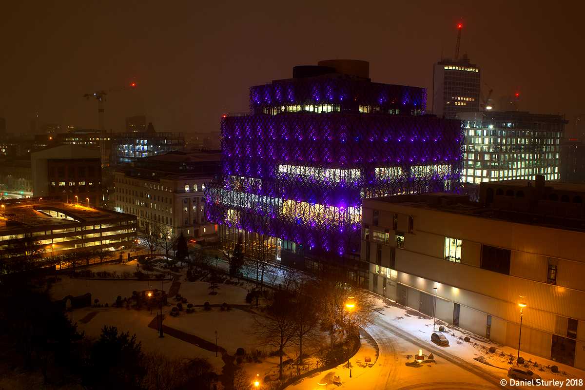 The Library of Birmingham is Purple!